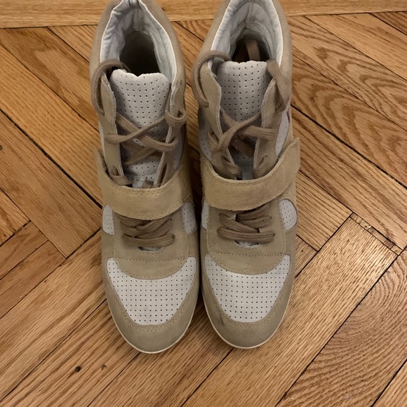 Ash Suede Perforated Wedge Sneaker - Picture 3 of 6